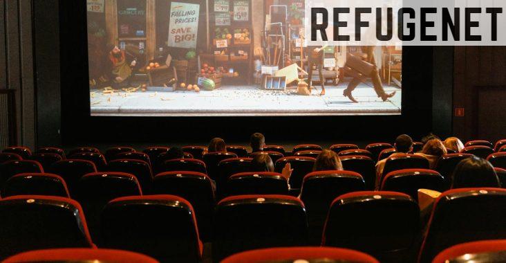 Cartoon Movie Showing on Theater Screen