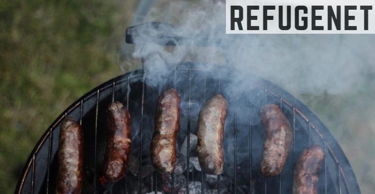 barbacoa en casa con amigos