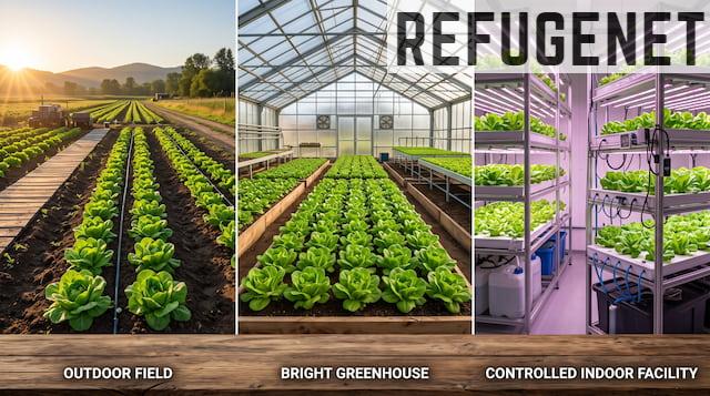 Diferencias entre cultivo exterior, invernadero e interior