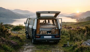 Furgoneta camper preparada para una escapada
