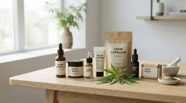 Productos de CBD y cáñamo preparados para comparar composición y formatos